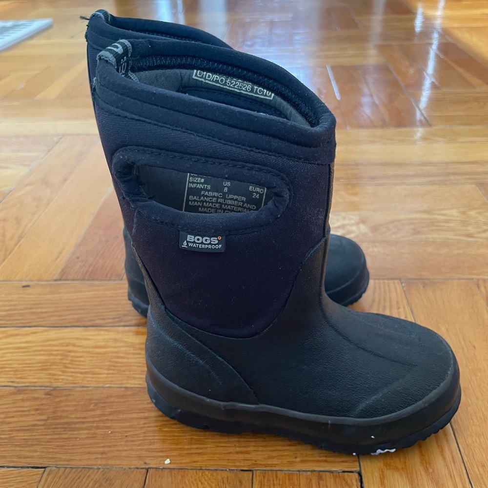 BOGS Kids Waterproof Black Boots